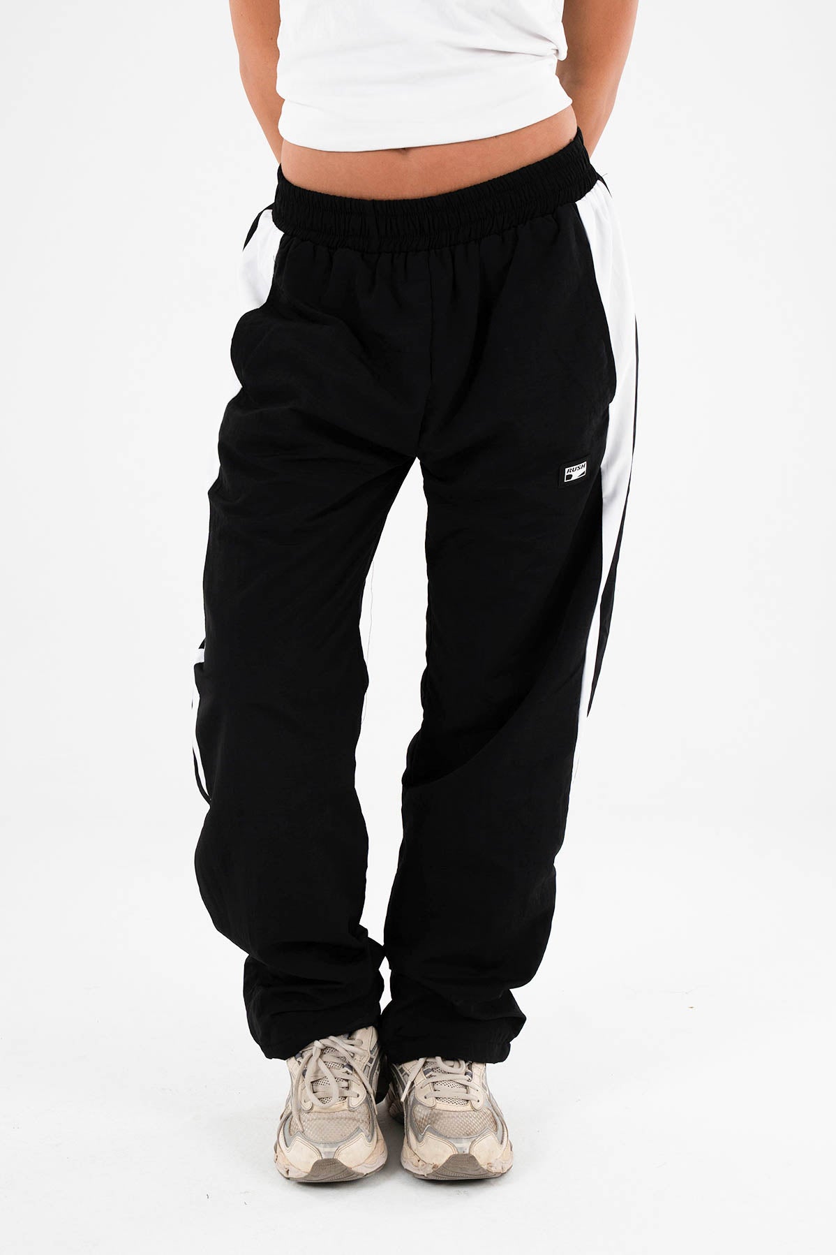 Unisex Black Woven Pants