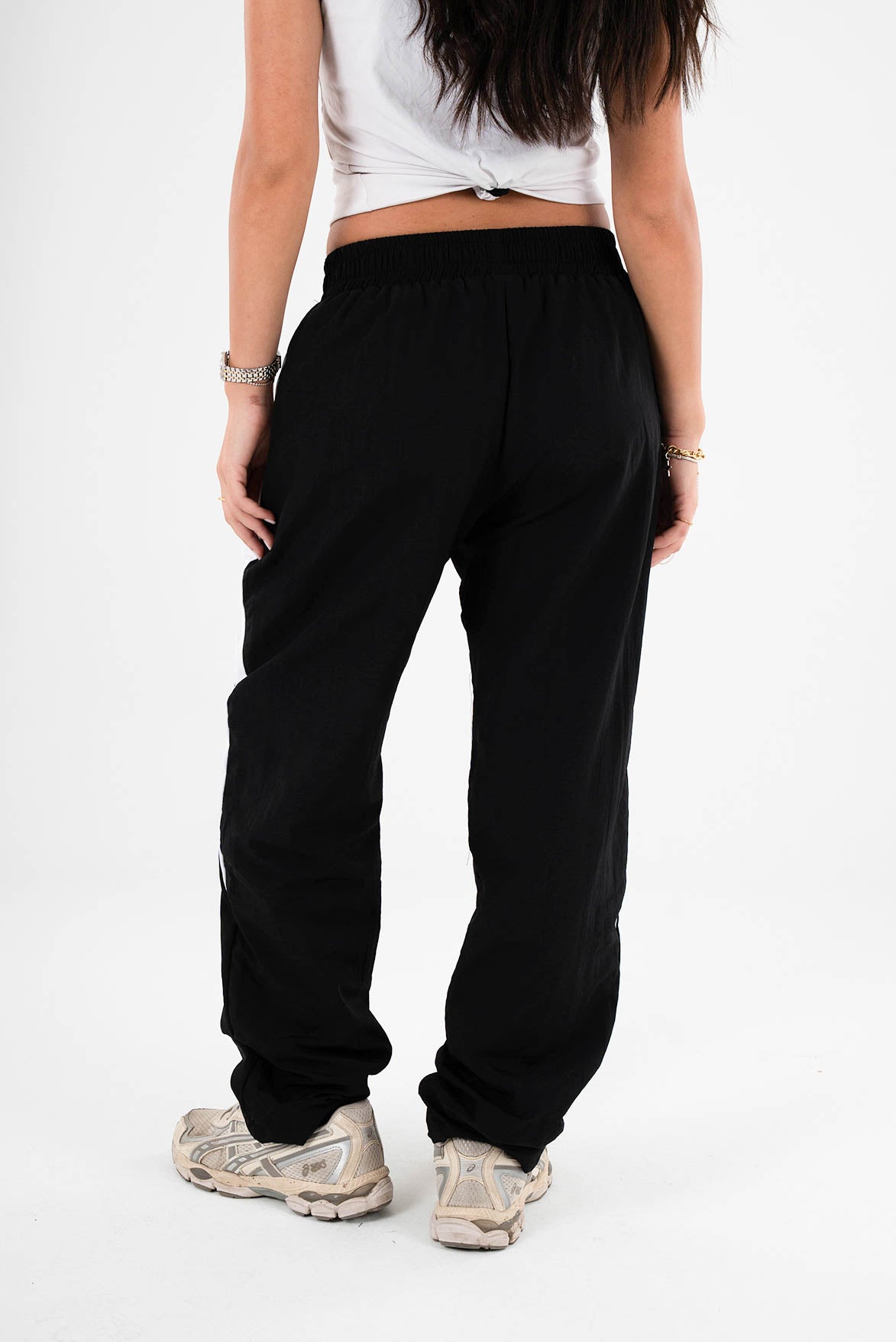 Unisex Black Woven Pants