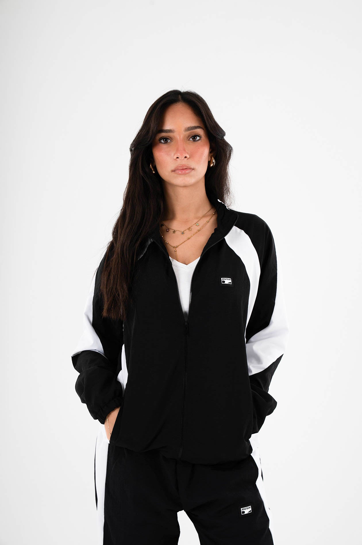 Unisex Black Woven Jacket