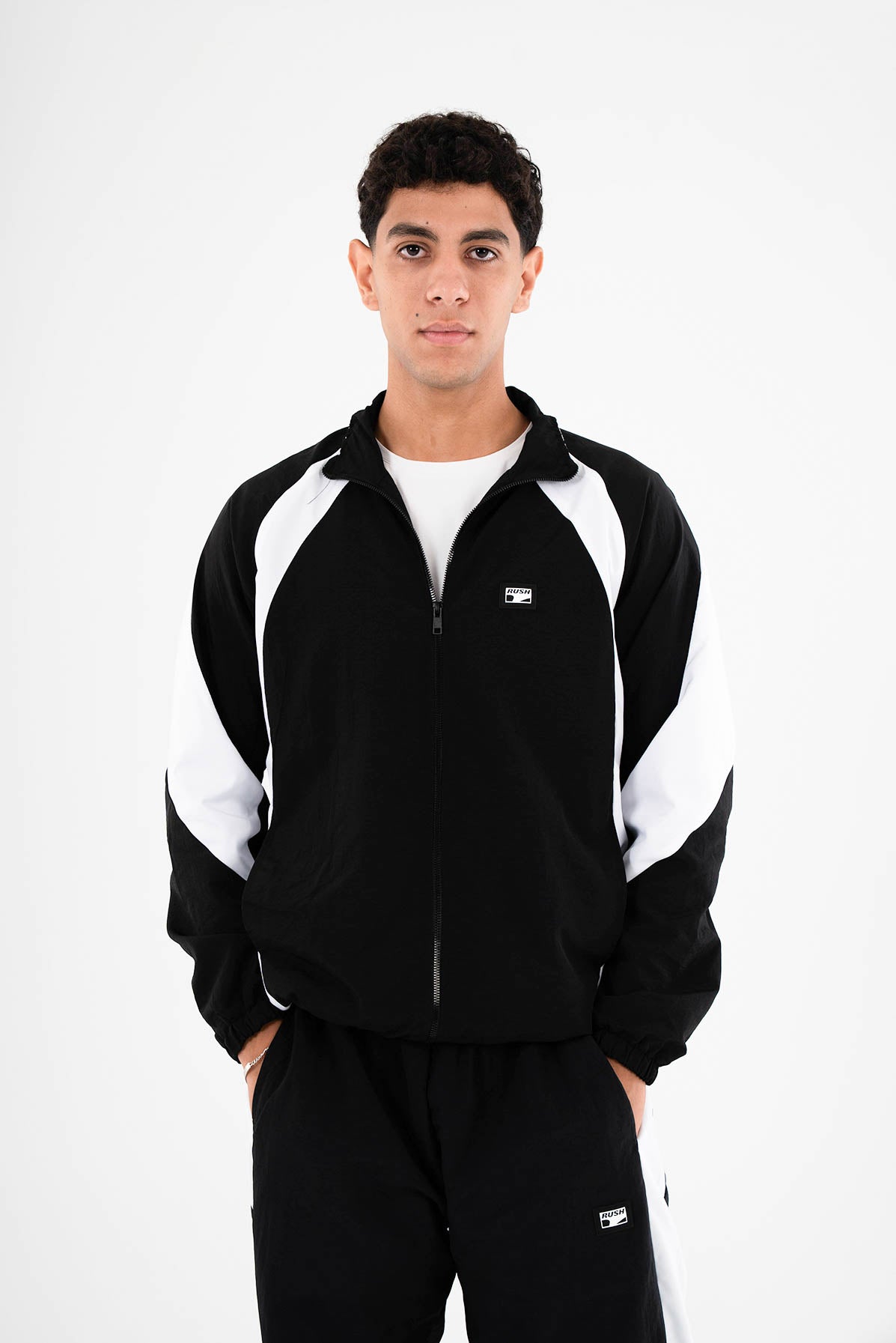 Unisex Black Woven Jacket