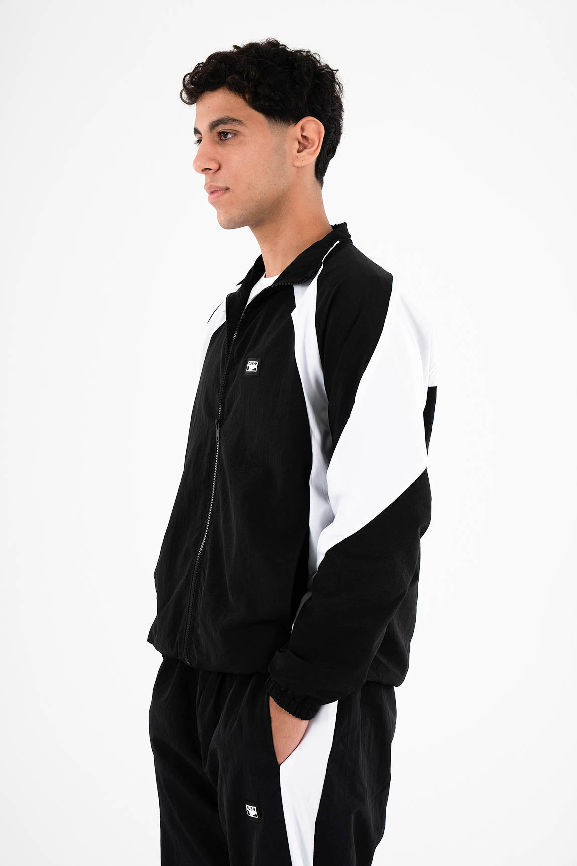 Unisex Black Woven Jacket